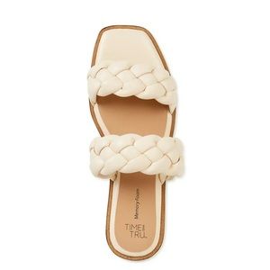 Time and Tru Women's Braided Two Band Sandals